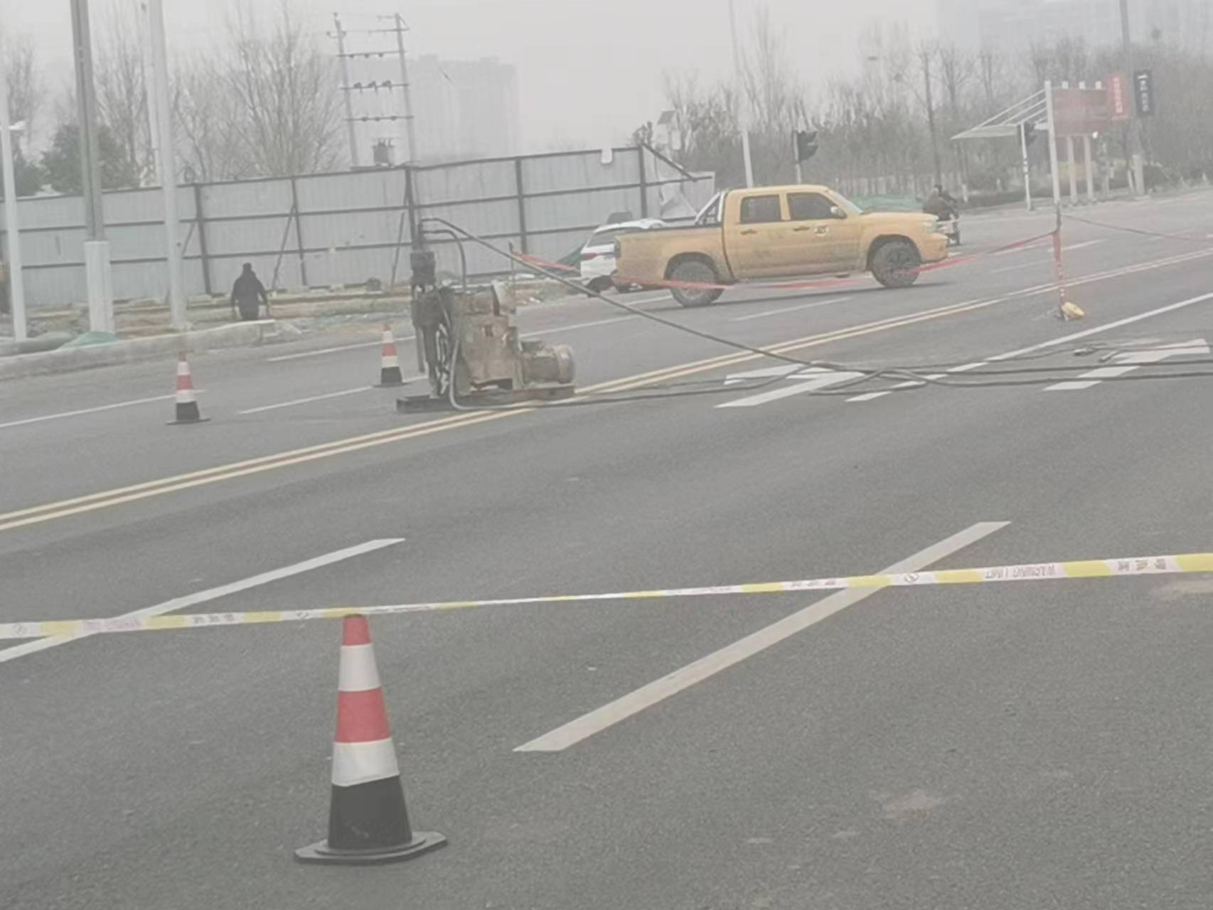 田家庵马路注浆